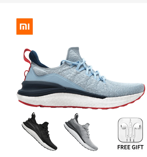 Original Xiaomi Mijia Sneakers 4 Men's Outdoor Sports Uni-moulding 4D Fishbone Lock System Knitting Upper Running Shoes Men Gift