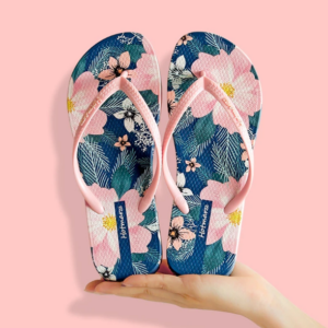 Xiaomi Youpin Fashion Flip-flops Women New Summer Print Flat Sandals Outdoor Non-slip All-match Beach Shoes Big Size Slippers