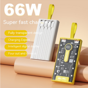 Power bank, dropshipping, self-contained, transparent mecha, fast charging, mobile power supply, hot stock, super fast charging