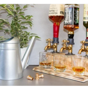 Wooden Faucet Shape Whiskey Drinks Dispenser