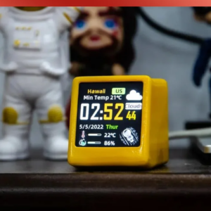 Small Portable Smart Wifi Weather Station Display Weather Temperature Humidity Time Alarm Clock Desktop Decoration