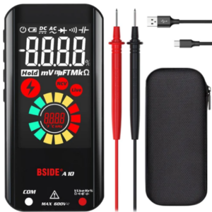 BSIDE A10 Smart Digital Multimeter, 9999 True RMS EBTN Color Display, DC AC Voltage Capacitance Ohm Diode NCV Hz Live Wire Tester