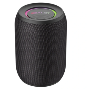 ZEALOT S32pro bluetooth 5.2 Speaker 57mm Loudspeaker 360° Surround Stereo HiFi Bass Sound RGB Light TWS 3000mAh Outdoors Portable Speaker – Black