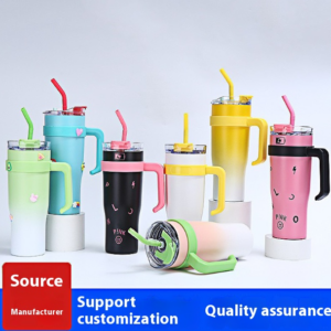 Douyin’s popular 40oz Big Mac thermos cup, ice cup car cup, 304 stainless steel, high appearance women’s sippy cup