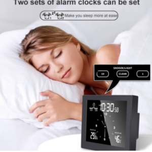 TS-WP10-W Waterproof Bathroom Wall Clock Timer Household Thermometer Hygrometer(White)