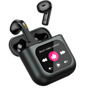 K1 TWS bluetooth Earphone LCD Touch Screen Earbuds 8G Memory ENC HD Calls Low Latency Portable Wireless Smart Earphone with Mic