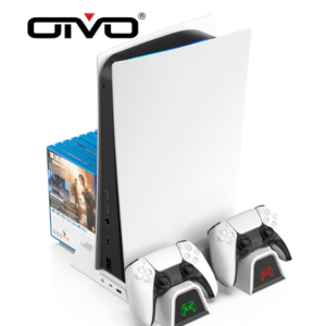 OIVO PS5 host multi-functional fan cooling base white PS5 handle dual charging storage disc rack