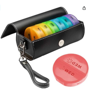 1 Conjunto Caixa De Comprimidos Organizador De Medicamentos Portátil Organizadores Semanais Classificador Semanal Caso Pp Material Novo Uso Diário Via