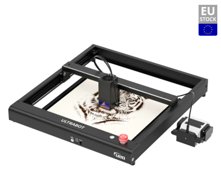 TRONXY Ultrabot U20 20W Laser Engraver, Protective Cover, Air Assist Pump, 360° Rotating Roller, 0.15mm Accuracy, 420x400x60mm