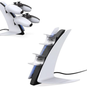 Ggomi Charging Base with Dual Cable, Special Edition Charging Station for PS5, Dual USB Port with LED Light