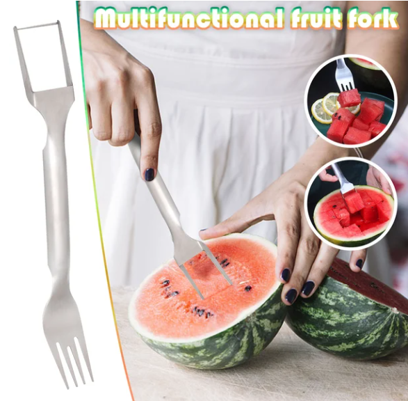 2024 New Year Hot Sale-49% OFF)2-in-1 Stainless Steel Fruit Cutter