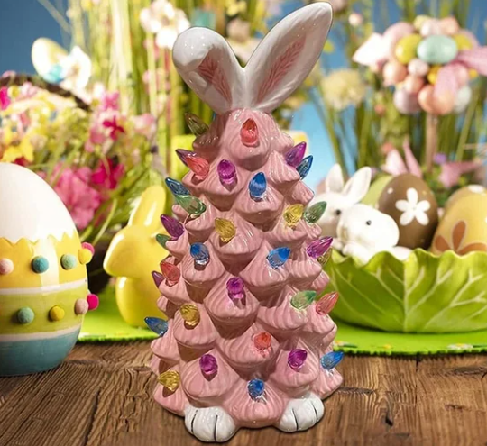 48% OFF Easter Pink Bunny Tree