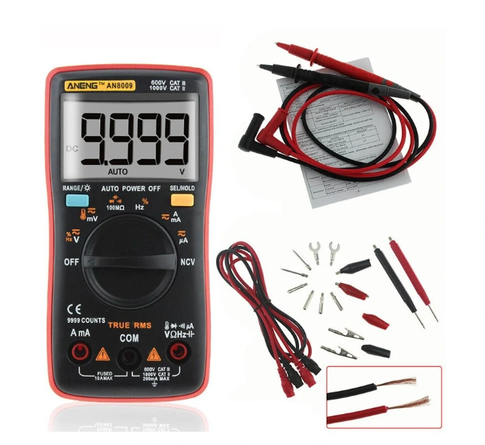 ANENG AN8009 True RMS NCV Digital Multimeter 9999 Counts Backlight AC DC Current Voltage Tester