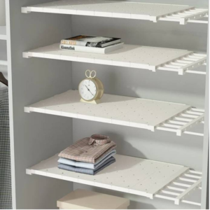 -Expandable Closet Tension Shelf Storage Rack for Wardrobe, Kitchen, Bathroom1