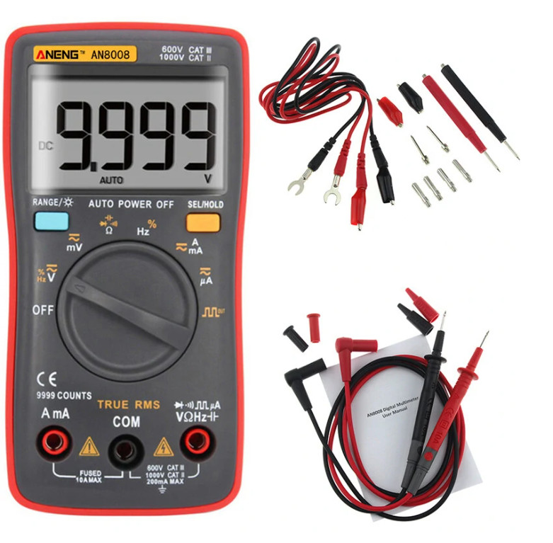 ANENG AN8008 True RMS Wave Output Digital Multimeter AC DC Current Volt Resistance Frequency Capacitance Test