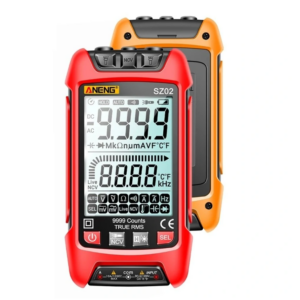 ANENG. SZ02 9000 Counts Auto Range True RMS Digital Multimeter High Precision Resistance Frequency Capacitor Tester-Orange/Red