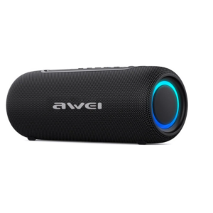 Awei KA8 Wireless bluetooth 5.3 Speaker Portable Speaker 360° Surround Stereo Deep Bass RGB Light TWS 2000mAh Outdoors Wireless Speaker – Black