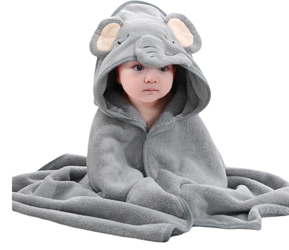 Baby Hooded Bath Towel | Soft Bath Towel with Bear Ears | Hooded Baby Towel for Newborns, Babies and Toddlers Suitable as Gifts for Babies Generic
