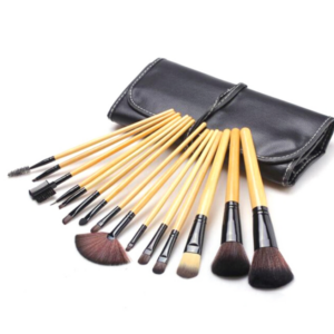 15 pieces/set of wood color makeup brush set powder makeup tools