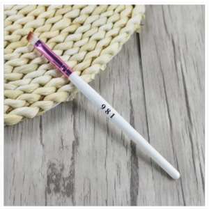 5 white wood handle angled eyebrow brush Eyebrow brush eyeshadow