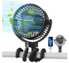 Portable Stroller Fan, 42H 10,000 mAh, Battery Operated Fan, Flexible Tripod, with Small Clip for Stroller, Car Seat, Golf Cart