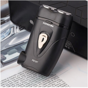 220v two-head rotary electric Shaver Built-in rechargeable PS187(Color: Black)