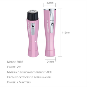 Women’s private armpit mini electric hair removal shaver Dry battery body wash (Color: pink)