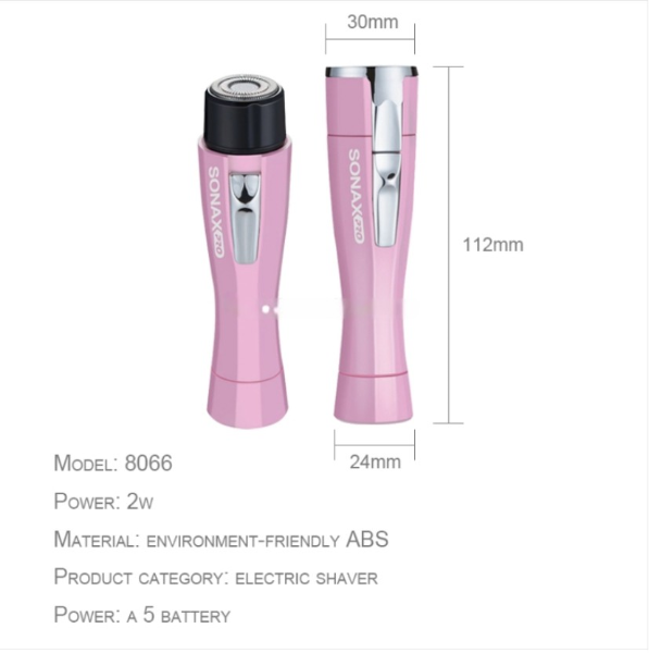 Women's private armpit mini electric hair removal shaver Dry battery body wash (Color: pink)