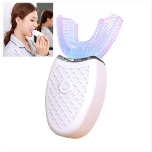 Lazy U-shaped mouth containing teeth whitening electric toothbrush