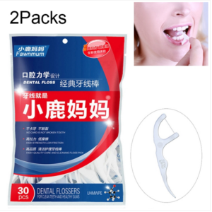 Mother Deer floss stick Ultra-fine floss safety line Toothpick line Portable floss