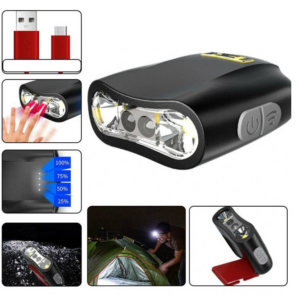 Super Bright Overnight USB Charging Fishing Light Brim Headwear Hat Clip Light Inductive Headlight LED Strong Light