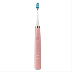 Ultrasonic waterproof electric toothbrush USB charging (pink)