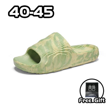 OEING Casual Slippers for Men Bathroom Outdoor Sandy Beach Relief Color Block Summer EVA Soft Light Comfortable Large Size 40-45