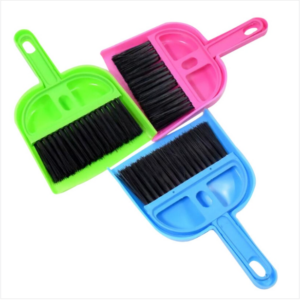 3 sets of pet sweeper pet dustpan small broom cat dog pickup color random delivery