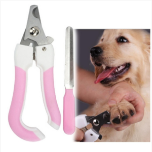Pet toe stainless steel nail cutting file for cats and dogs 2 sets, size :L