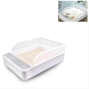 Cat litter box semi-enclosed square potty box pet toilet