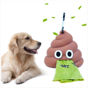 Pet out portable soft silicone pet poo bag storage box