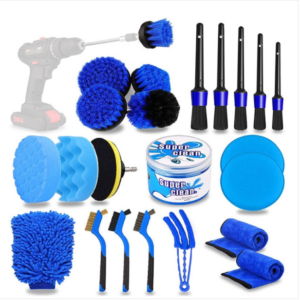 24-piece WRS-CS29 Car Wash Brush set Automotive interior slit cleaning drill brush head