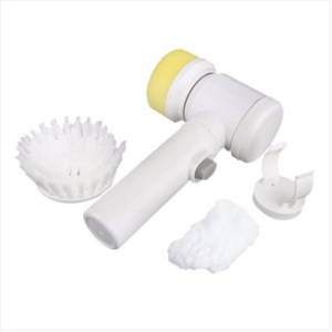 5 in 1 Multifunctional household Electric Magic Brush ABS Nylon Kitchen Bathtub Cleaning Window Brush Cleaning brush (white)