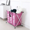 Foldable three-compartment dirty laundry basket Dirty laundry home storage box