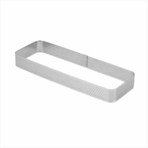 BN1006 Stainless steel mousse ring thickened perforated cake mold DIY baking tool, specification: long 4.7 inches