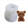 Cartoon milk tea coffee Bear ice cube silicone mold Aromatherapy candle plaster drip mold, specification: MC-152