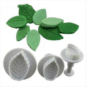 2 sets of cake rose leaf plunger fondant decoration process mold cutter (3 / set)