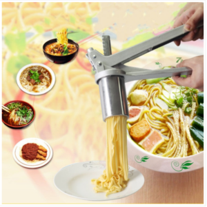 Household stainless steel noodle press Small manual noodle machine Multi-function noodle hanging machine, style: noodle press +7 molds