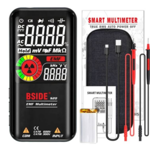 BSIDE S20 Electromagnetic Radiation Detector, Intelligent Multimeter, Color Screen, 9999 Counts, Auto Range, High precision Meter Radiation Monitor