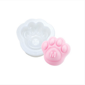 DIY Animal PAWS Candle drop glue cake Jelly pudding silicone mold, specification: M dog PAWS