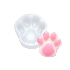 DIY Animal Paw candle drop glue Cake Jelly pudding silicone mold, specifications: Single dog paw