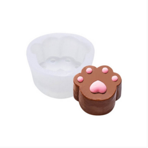 DIY Animal Paw candle drop glue cake Jelly pudding silicone mold, specification: Cat Paw MC-05