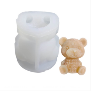 Cartoon milk tea coffee bear ice cube silicone mold Aromatherapy candle plaster drop glue mold