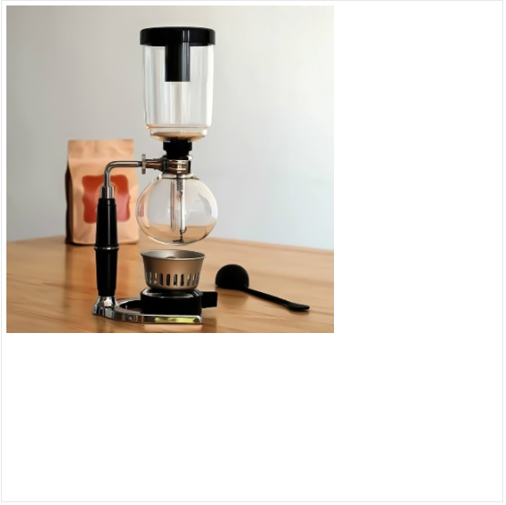 Classic Siphon coffee pot Black handle glass Siphon pot Size: 37.5x11.3cm (black)